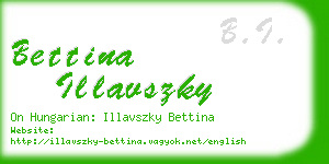 bettina illavszky business card